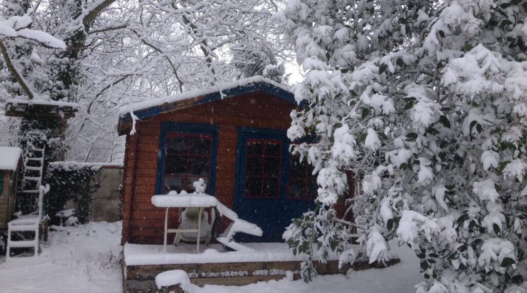 neige dans la cabine